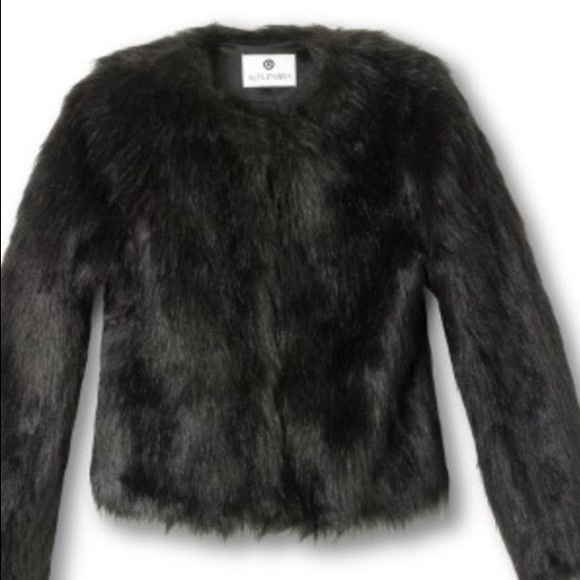 Altuzarra x Target Black Faux Fur Cropped Jacket - Picture 5 of 10